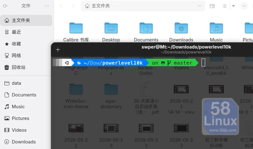 Ubuntu26.04美化后的文件图标及Shell透明效果